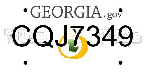 CQJ7349 Georgia License Plate
