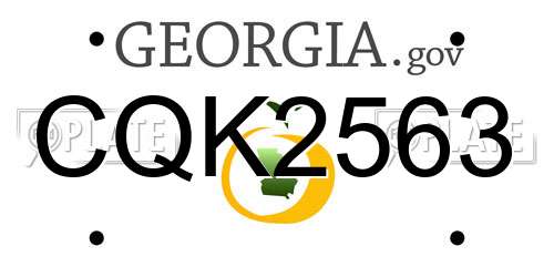 CQK2563 Georgia License Plate