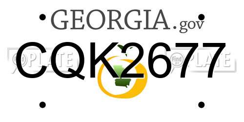 CQK2677 Georgia License Plate