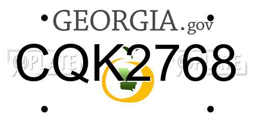 CQK2768 Georgia License Plate