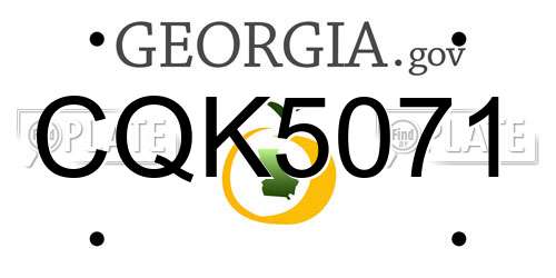 CQK5071 Georgia License Plate