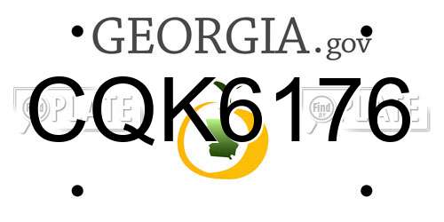 CQK6176 Georgia License Plate