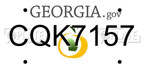 CQK7157 Georgia License Plate