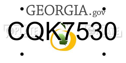CQK7530 Georgia License Plate