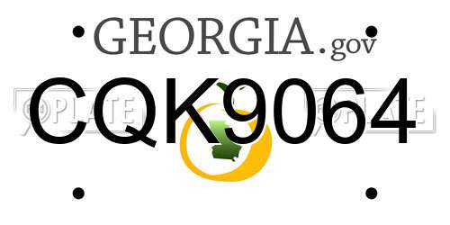 CQK9064 Georgia License Plate