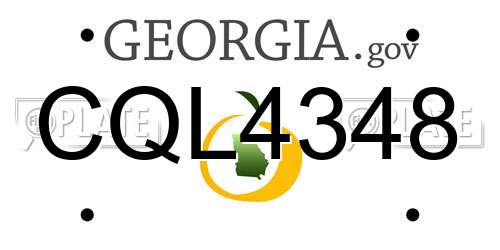 CQL4348 Georgia License Plate
