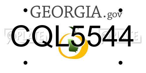 CQL5544 Georgia License Plate