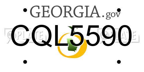 CQL5590 Georgia License Plate