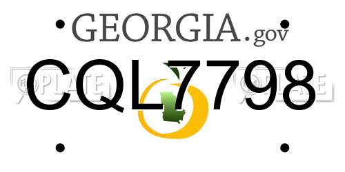 CQL7798 Georgia License Plate