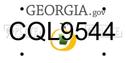 CQL9544 Georgia License Plate