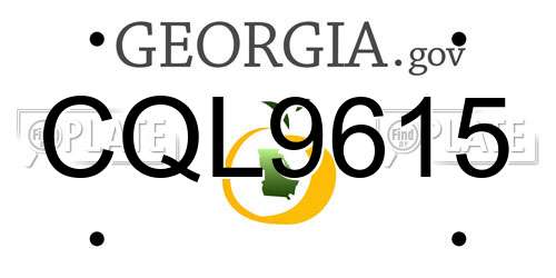 CQL9615 Georgia License Plate