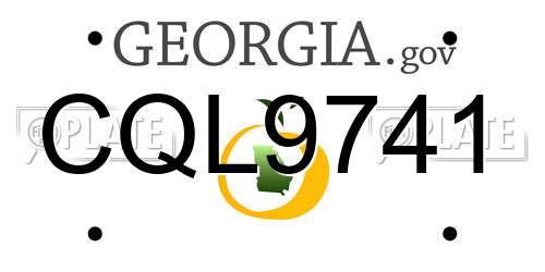 CQL9741 Georgia License Plate