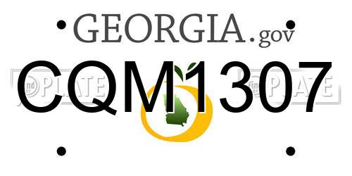CQM1307 Georgia License Plate