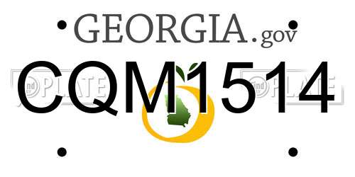 CQM1514 Georgia License Plate