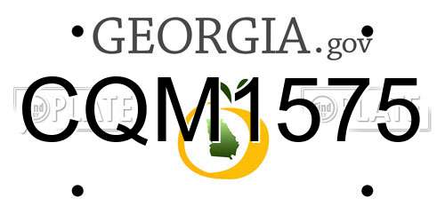 CQM1575 Georgia License Plate
