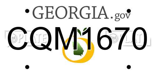 CQM1670 Georgia License Plate