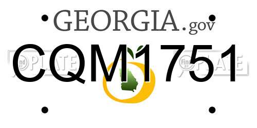 CQM1751 Georgia License Plate
