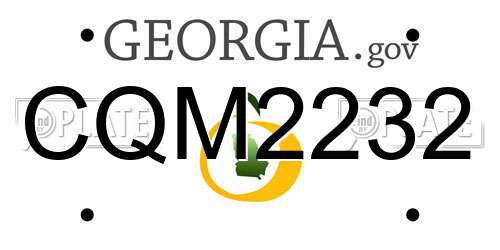 CQM2232 Georgia License Plate