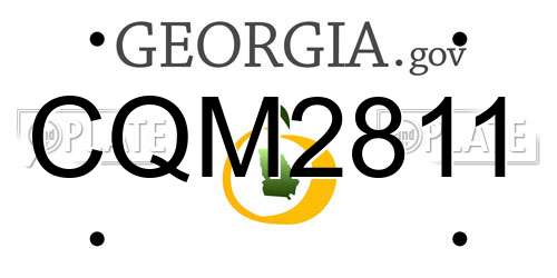CQM2811 Georgia License Plate