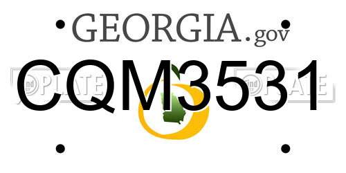 CQM3531 Georgia License Plate