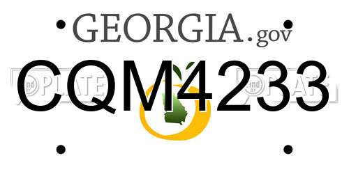 CQM4233 Georgia License Plate