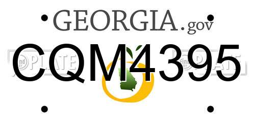 CQM4395 Georgia License Plate