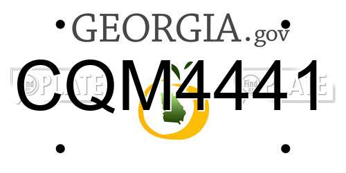 CQM4441 Georgia License Plate