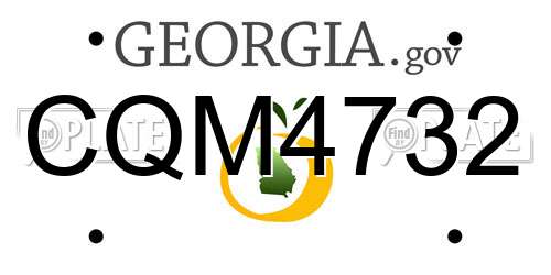 CQM4732 Georgia License Plate