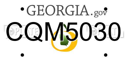 CQM5030 Georgia License Plate