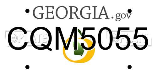 CQM5055 Georgia License Plate
