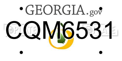 CQM6531 Georgia License Plate