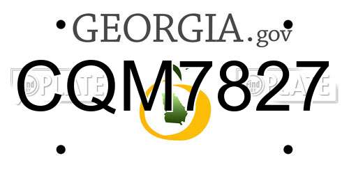 CQM7827 Georgia License Plate