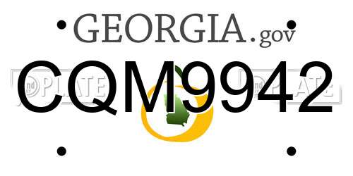 CQM9942 Georgia License Plate