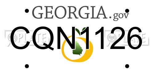 CQN1126 Georgia License Plate