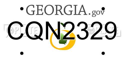 CQN2329 Georgia License Plate