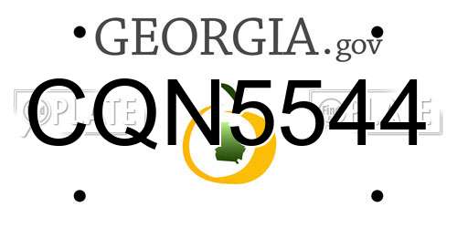 CQN5544 Georgia License Plate
