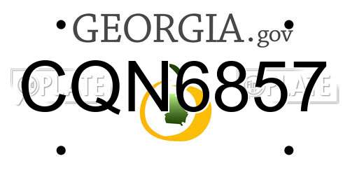 CQN6857 Georgia License Plate