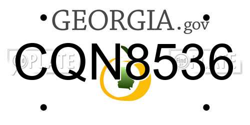 CQN8536 Georgia License Plate