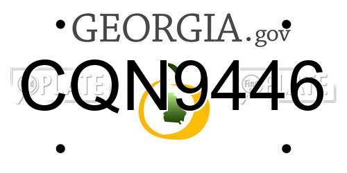 CQN9446 Georgia License Plate