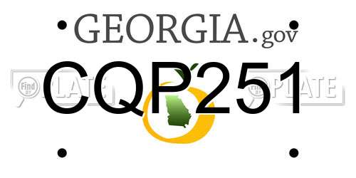 CQP251 Georgia License Plate