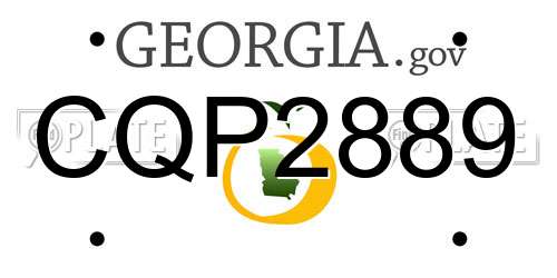 CQP2889 Georgia License Plate