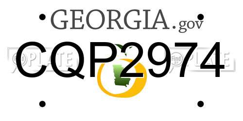 CQP2974 Georgia License Plate