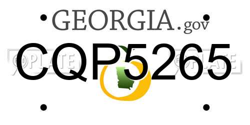CQP5265 Georgia License Plate