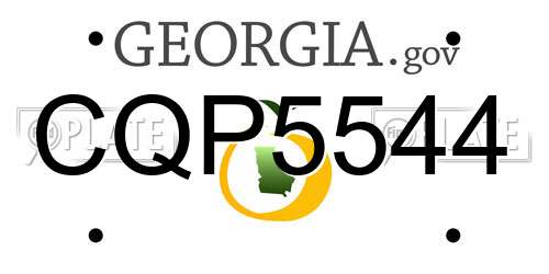 CQP5544 Georgia License Plate
