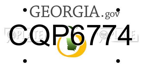 CQP6774 Georgia License Plate