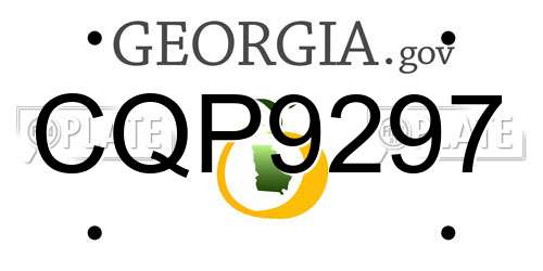 CQP9297 Georgia License Plate
