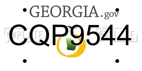CQP9544 Georgia License Plate
