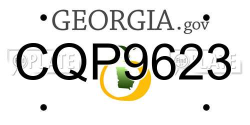CQP9623 Georgia License Plate