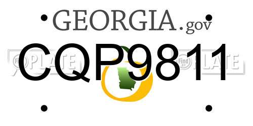 CQP9811 Georgia License Plate