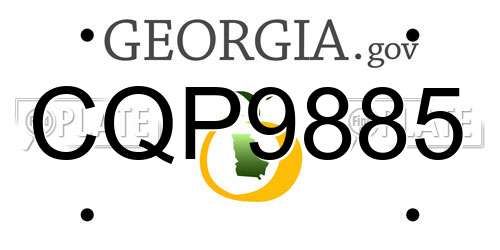 CQP9885 Georgia License Plate